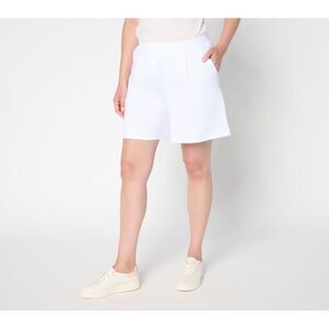 Cuddl Duds Women's Pants Sz S Cottonwear+ Short White A683728